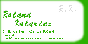 roland kolarics business card